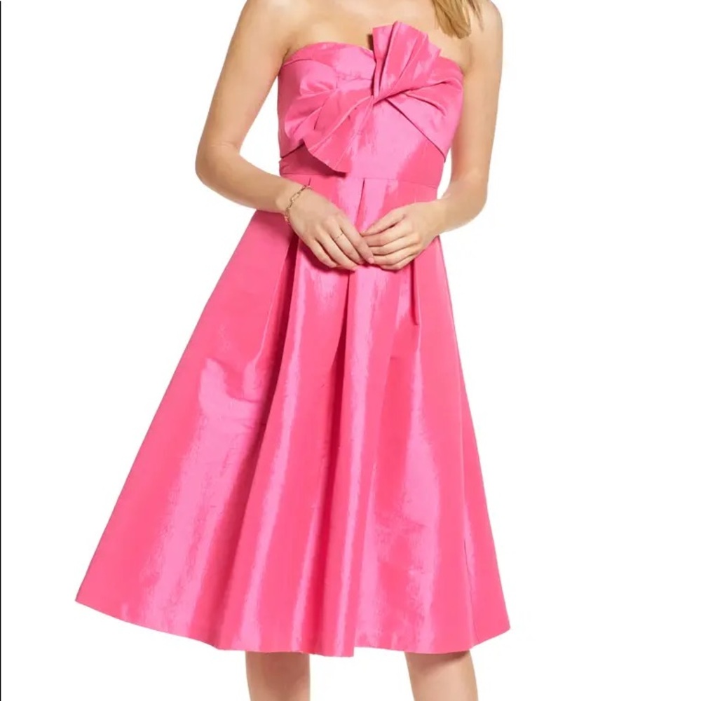 Nordstrom 1901 Pink Bow Strapless Dress